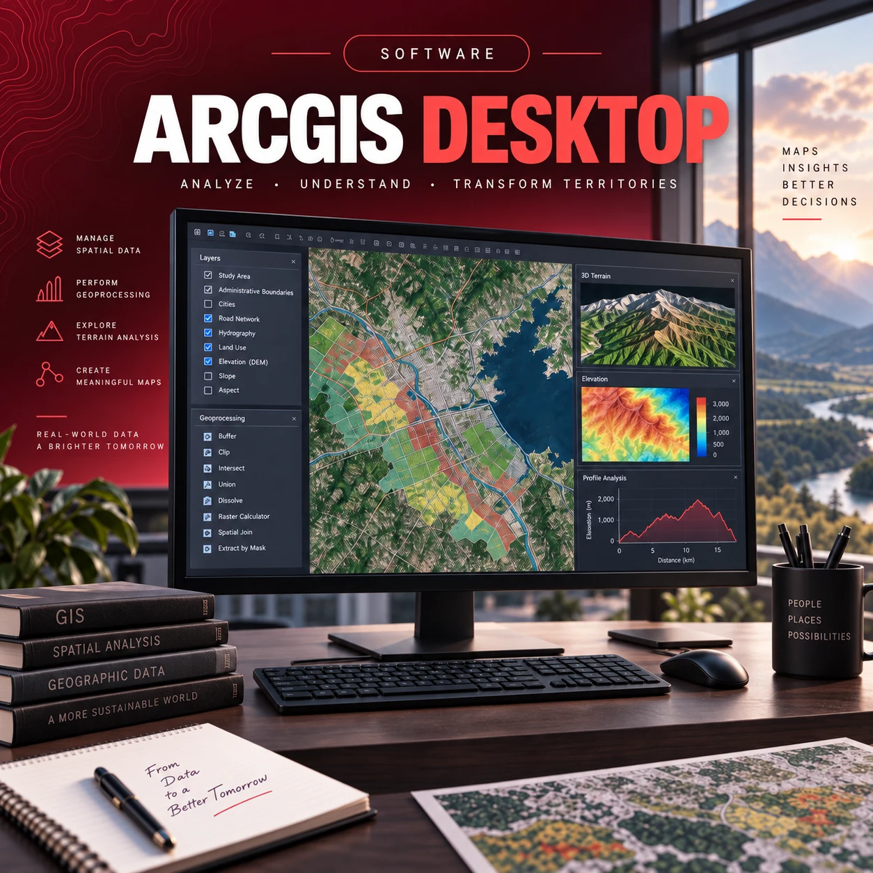 Representación visual de ArcGIS Desktop