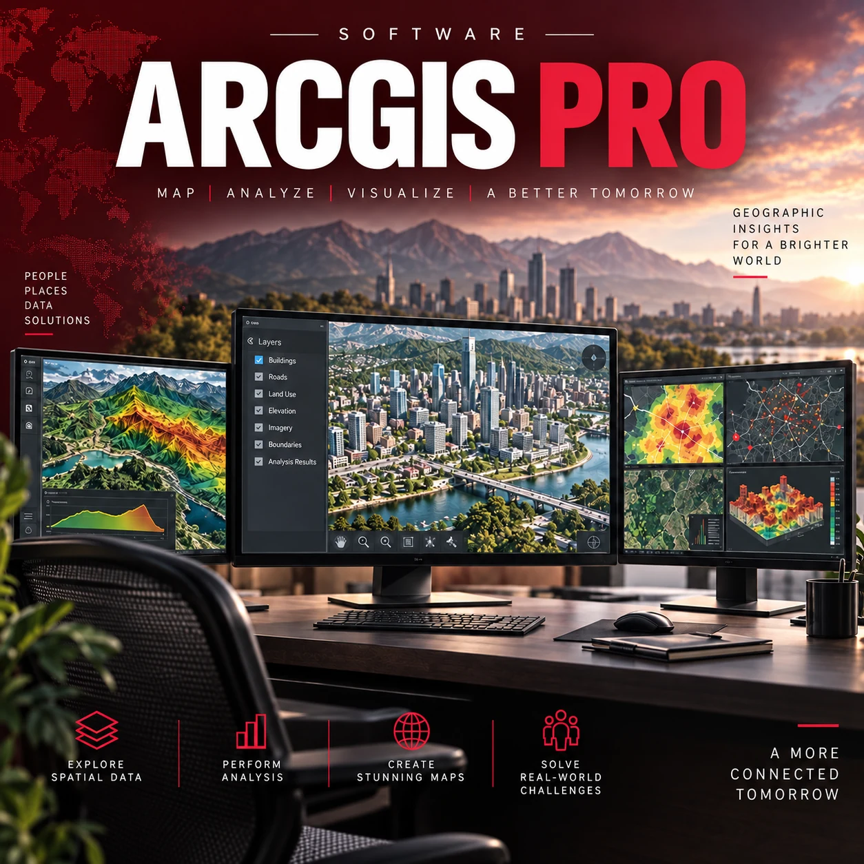 Representación visual de ArcGIS Pro