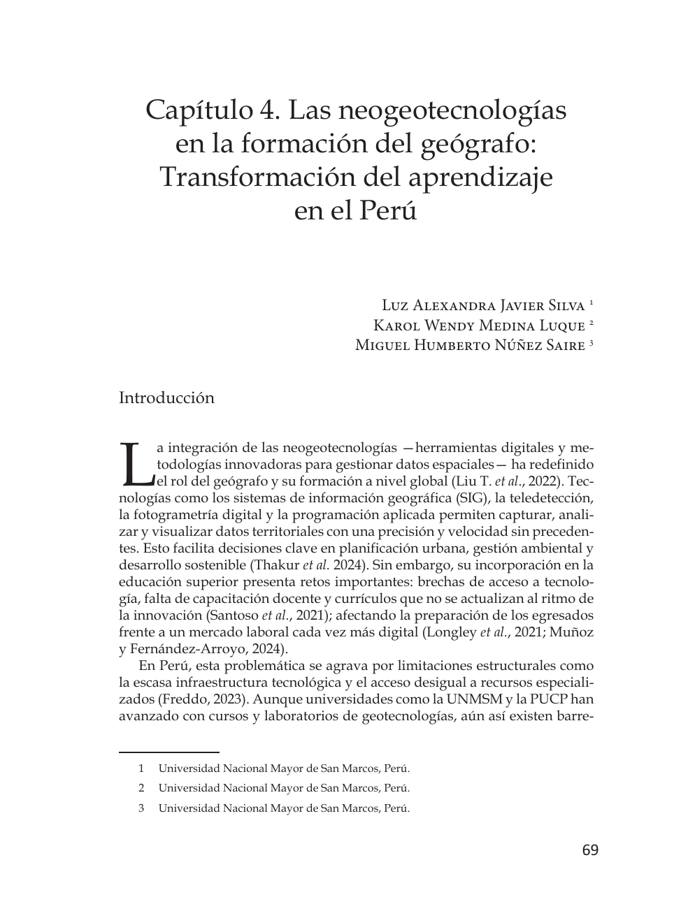 Página inicial del capítulo Las neogeotecnologías en la formación del geógrafo